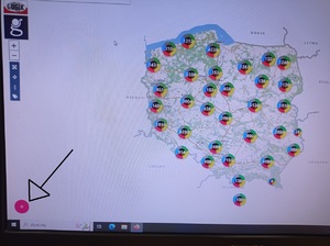 widok mapy w aplikacji krajowa mapa zagrożeń bezpieczeństwa