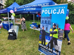 policyjne stanowisko na pikniku