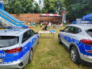 radiowozy policyjne stoją obok siebie